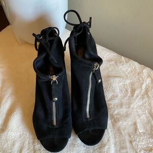 G by Guess Stylish Black Women's Peep-Toe Booties